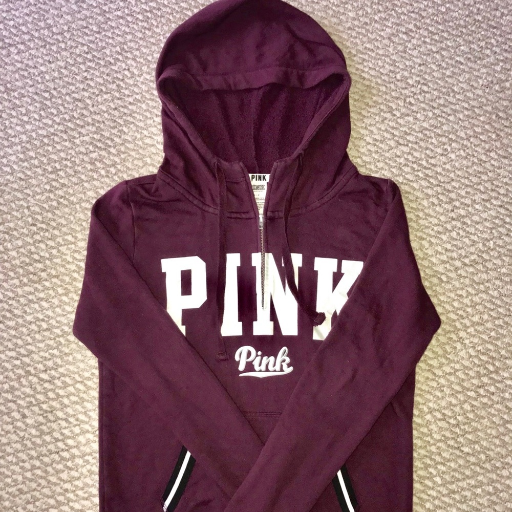 VS PINK 1/2 ZIP HOODIE!